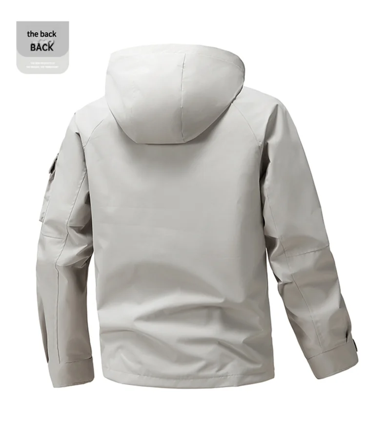 Men's three anti-punching jacket new jacket men's spring and fall fashion tide hooded workwear handsome casual versatile