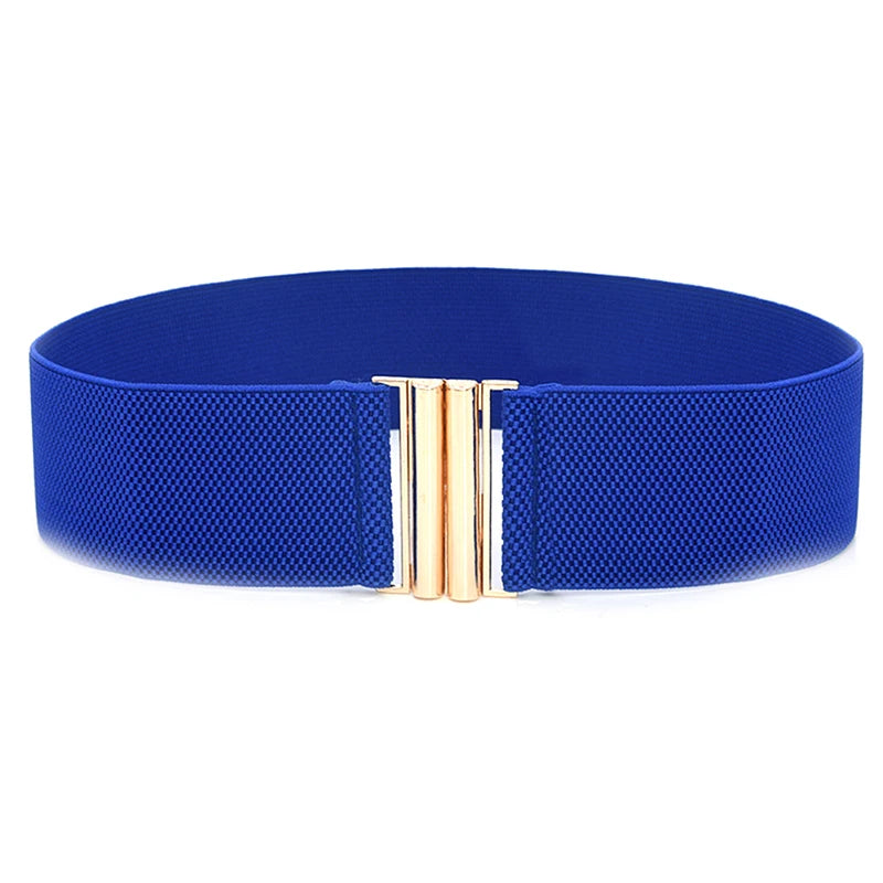 Ceinture en cuir PU métallisé pour femme