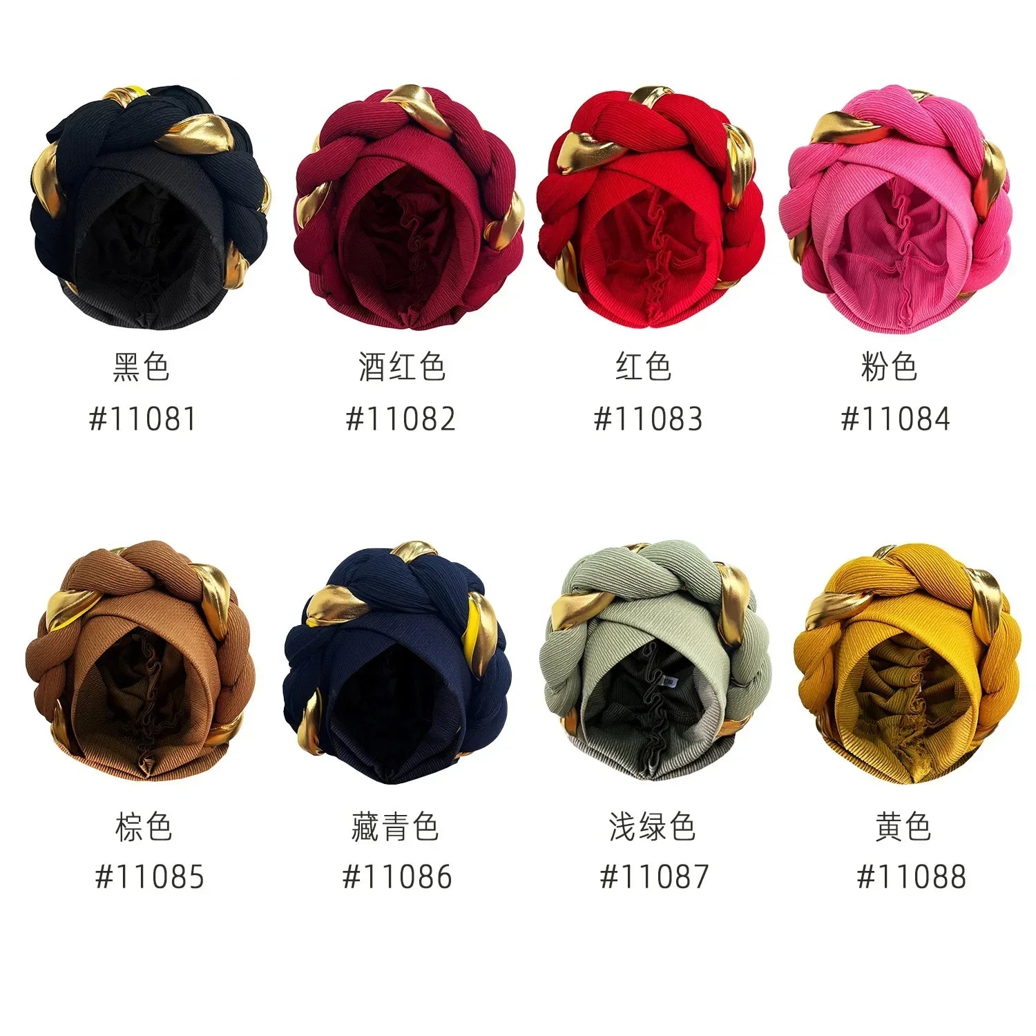 Moda Africana Turbante Africano Gorros Autogele Turbante para Mujer Envolturas de Cabeza Musulmanas Femeninas