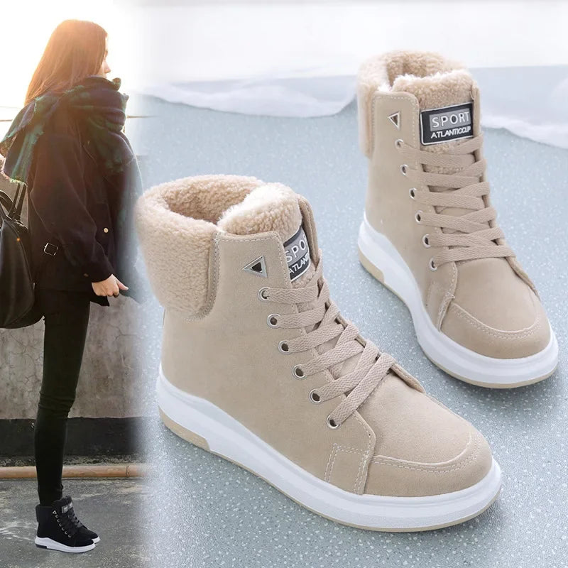 Platform Fur Winter Sneakers