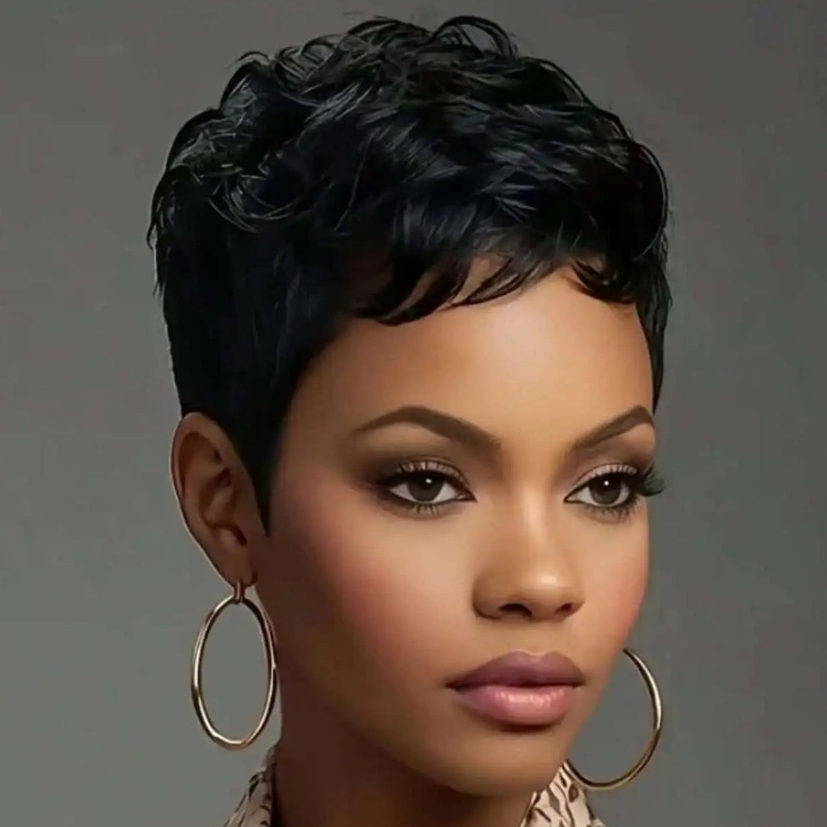 Straight Pixie Bob Wig