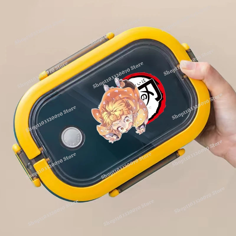 Demon Slayer Kimetsu No Yaiba Lunch Box Cartoon Anime Figures Dinner Pail Student Office Workers Large Capacity Sealed Bento Box