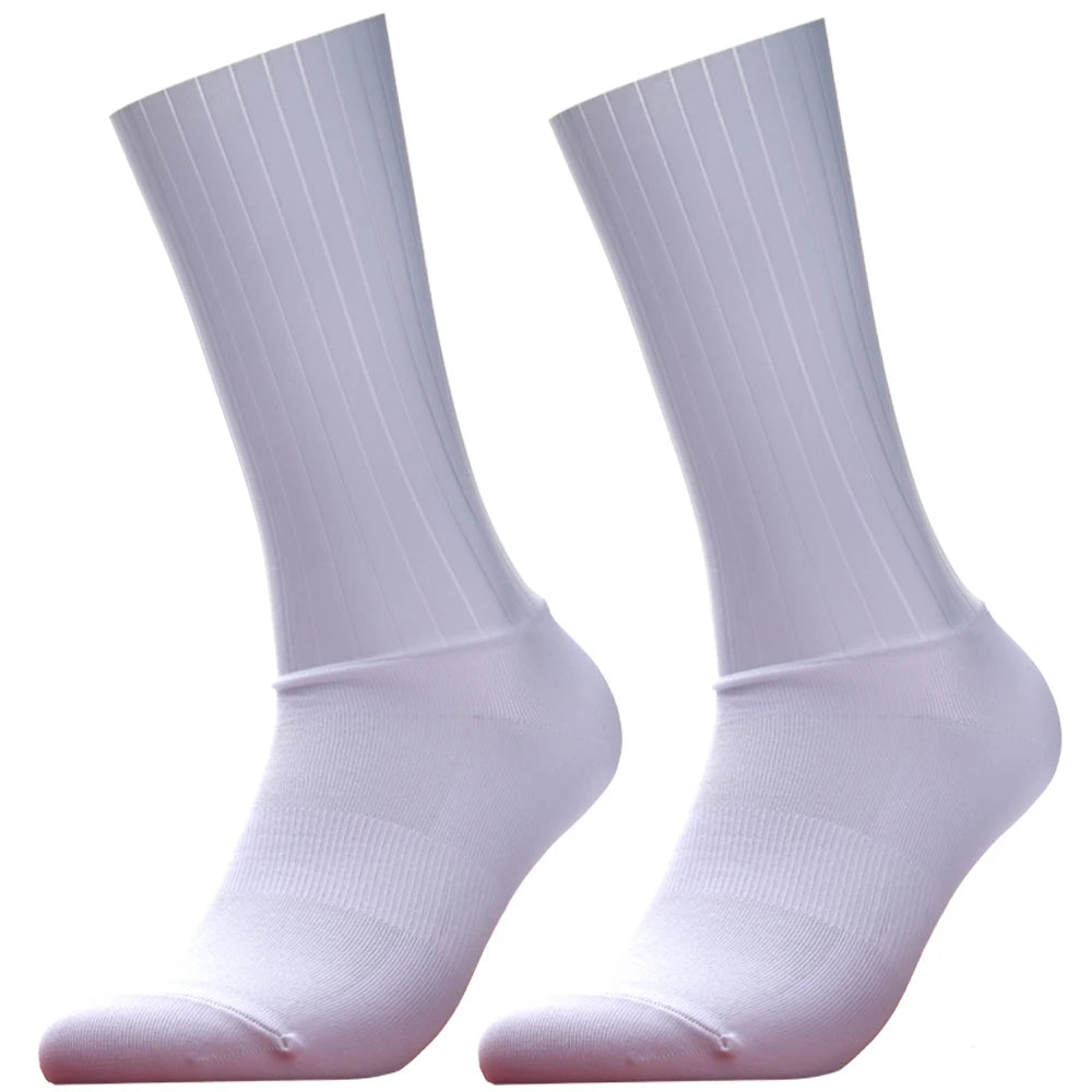 Calcetines de Ciclismo Antideslizantes con Silicona Whiteline para Verano 2024 Calcetines Aero para Hombre Calcetines Deportivos de Ciclismo para Correr Calcetines de Bicicleta Calcetines Ciclismo