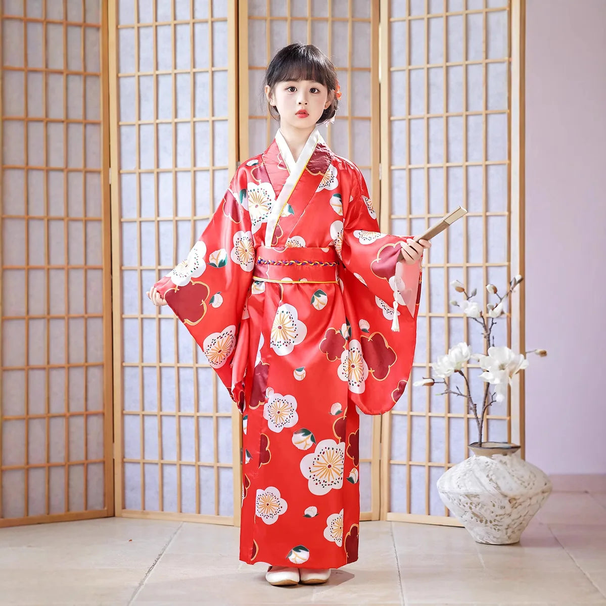 Girls’ Japanese Yukata Kimono