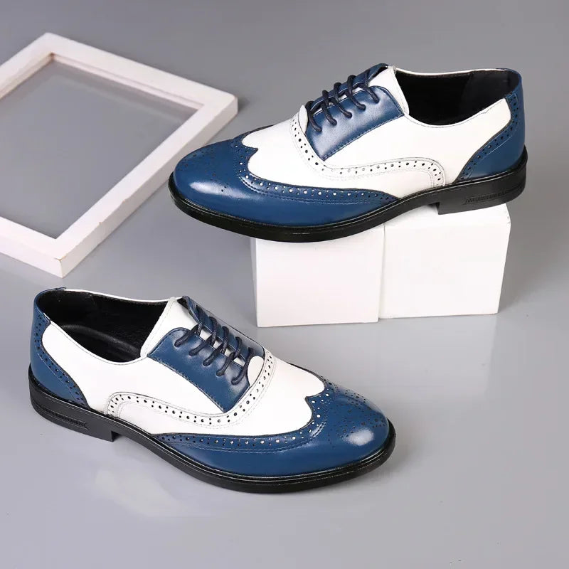 Designer's Classic Men's Formal Shoes, Lace Up Shoes, Plus Size Pointed Business Casual Comfortable Men's Wedding Formal Shoes