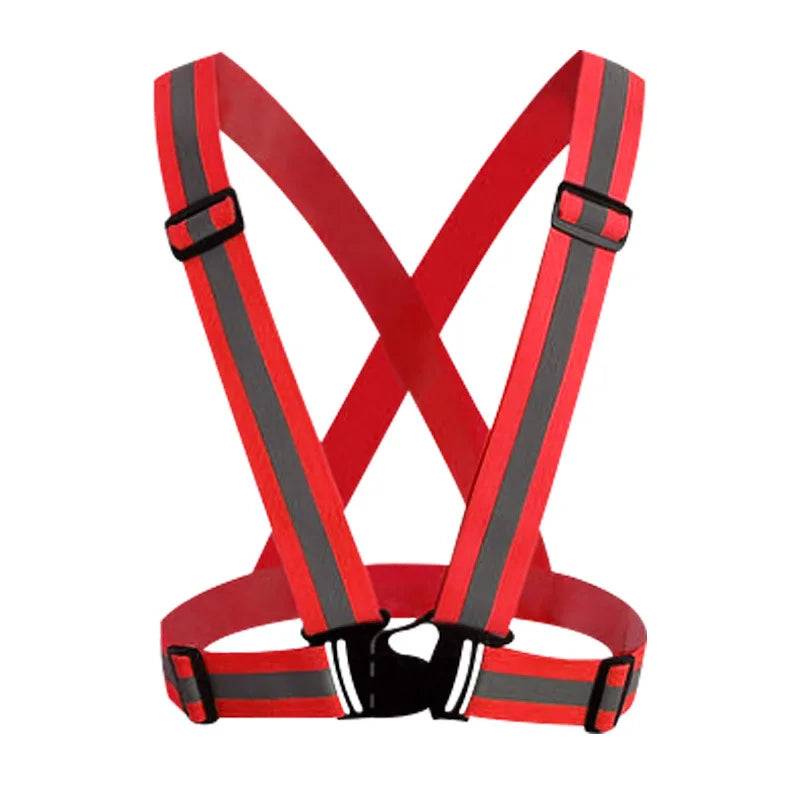 Reflective Traffic Labor Protection Construction Strap Night Running Sports Cycling Reflective Clothing Elastic Vest Fluorescent