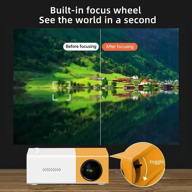 Smart Projector 1000 Lumens, WiFi 6 Bluetooth 5.3, Android 12 with Auto Focus, 4K HD for Home Theater &  Outdoor Camping