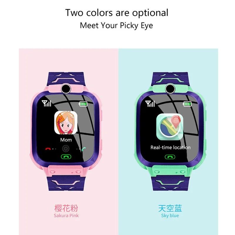 Kids smart watch, SIM card, kids smart watch, phone call, camera, voice requests, photo, boy, girl, gift, document, screen, Q19