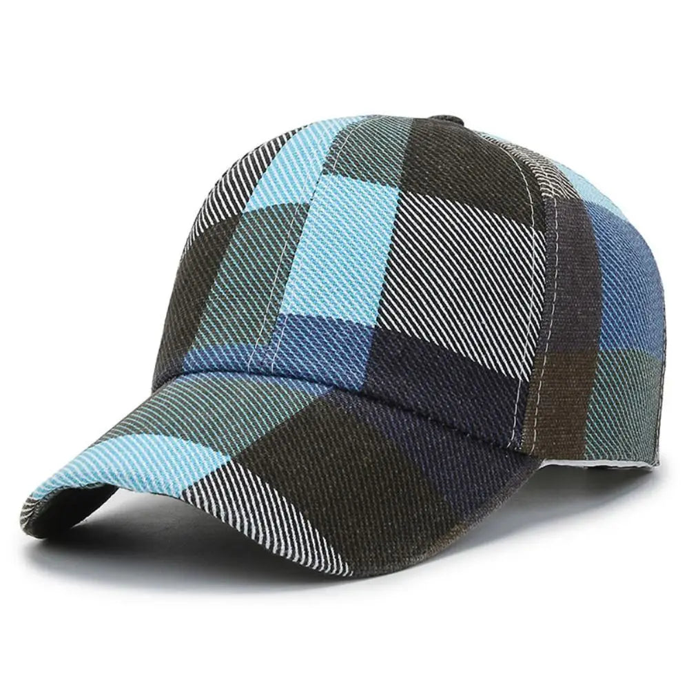 Gorra de béisbol de cuadros