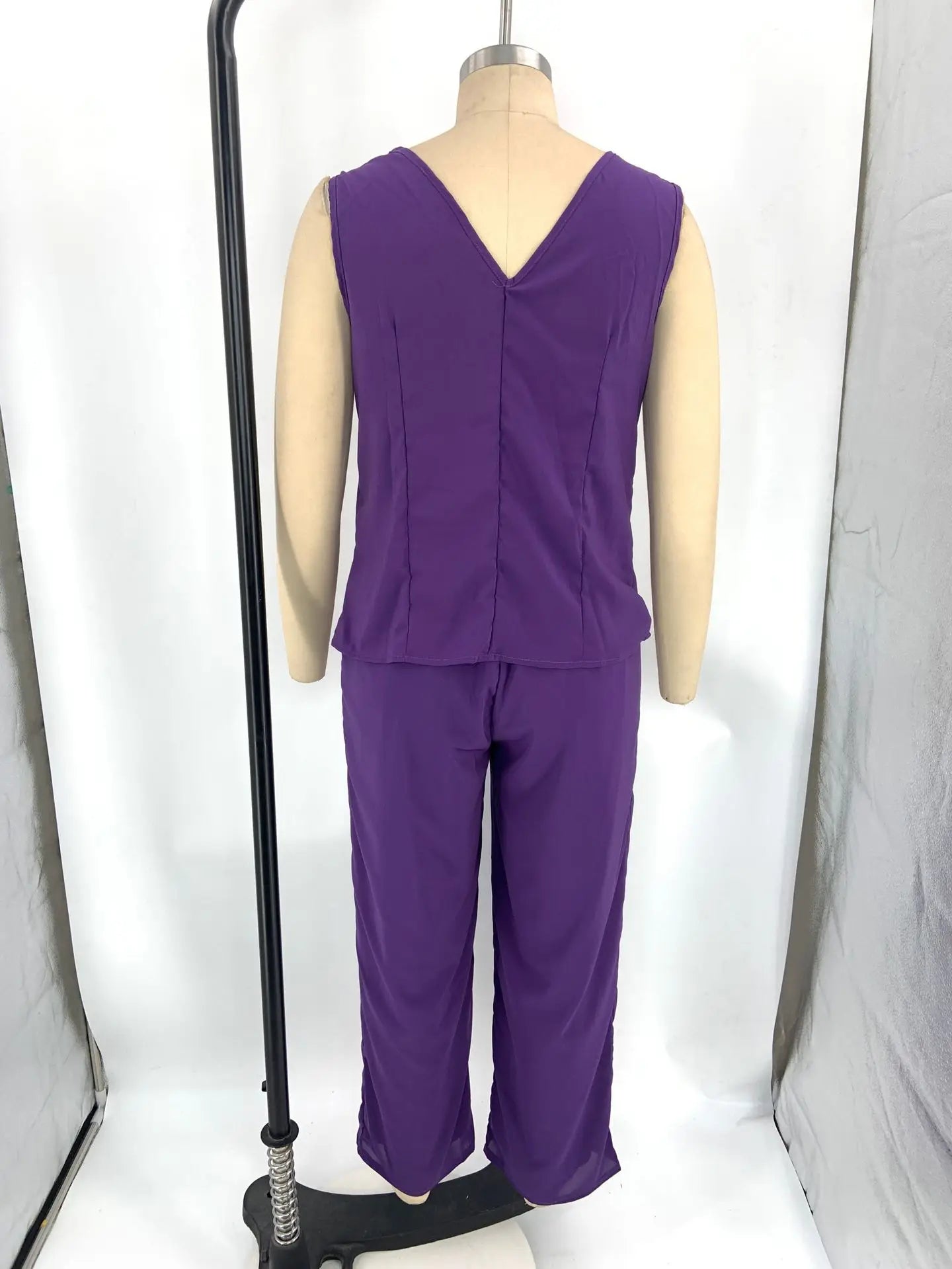 Women's Elegant Pant Sets Formal Office Ladies Oversized Chiffon Lace Suits Straight Pant Cardigan Tops 3 Pieces Sets Woman