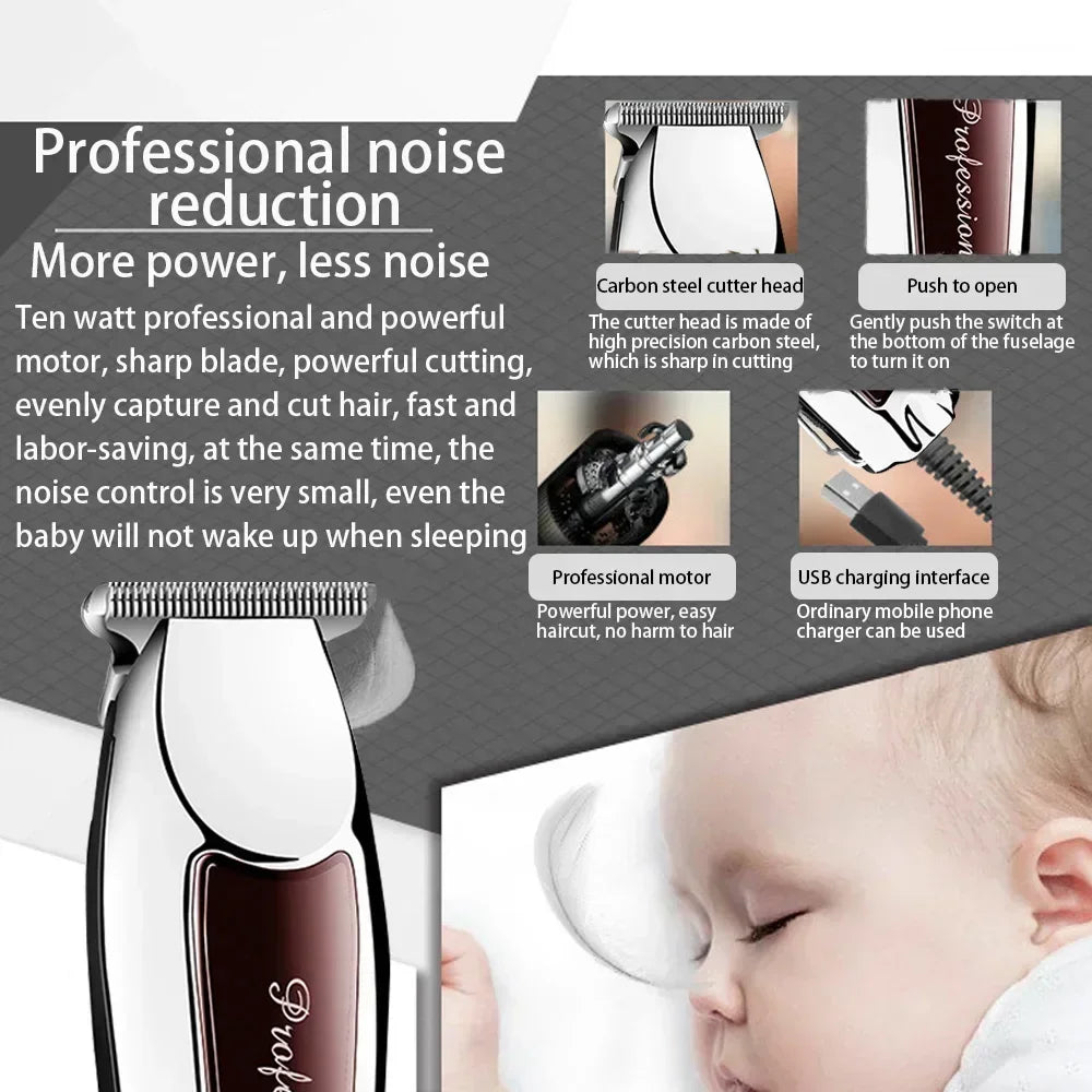 Hair Clipper Cordless Hair Cutting Machine Electric Hair Clipper Professional Haircut Barber DLC Blade Trimmer for Men Clippers