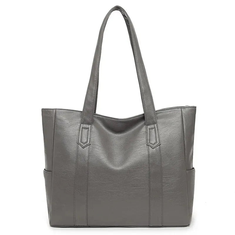 Bolso de Hombro Cruzado Grande de Piel Sintética para Mujer Vintage