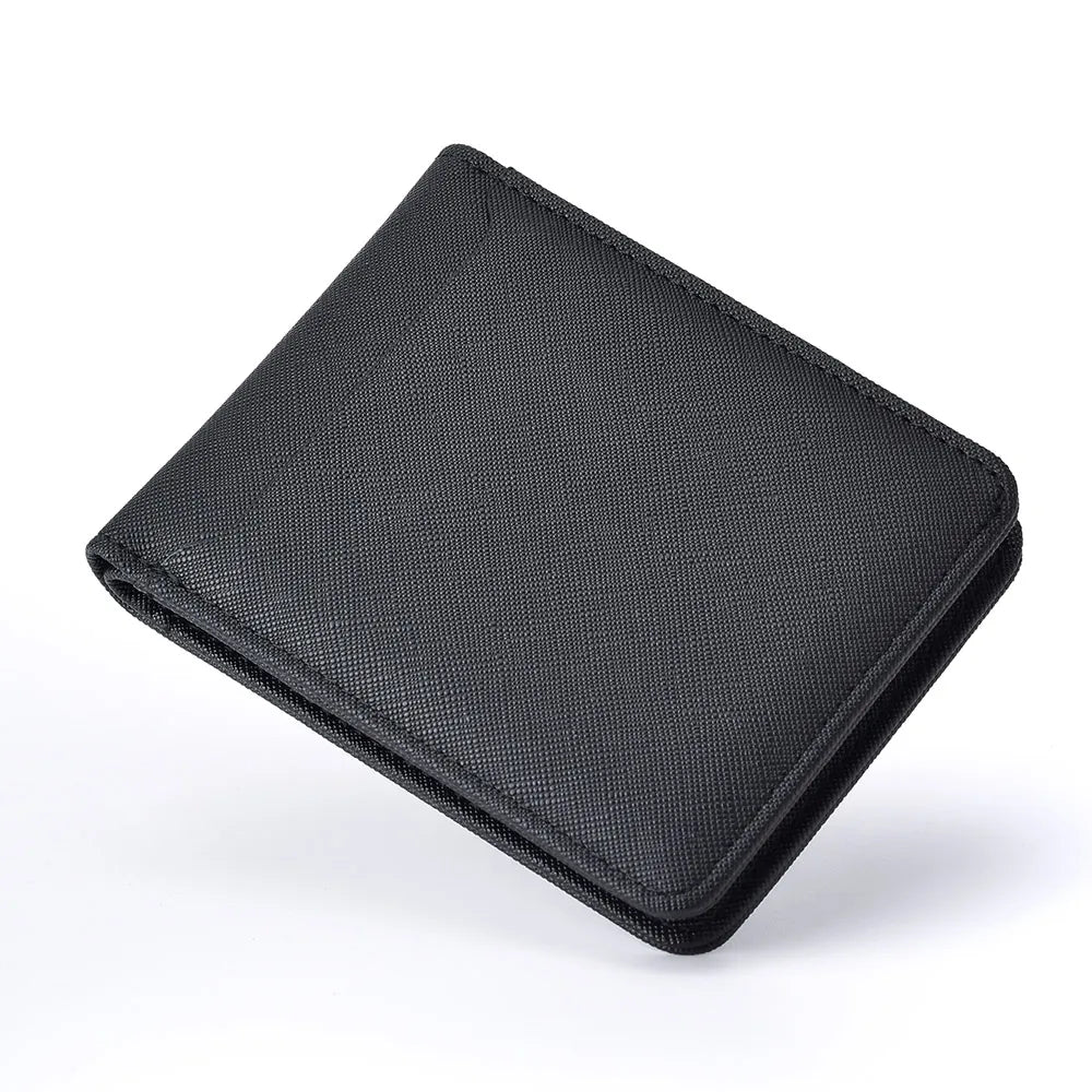 Cartera corta simple de color liso, tarjetero de negocios, cartera de hombre, tarjeta de identificación, tarjeta bancaria, cartera de hombre