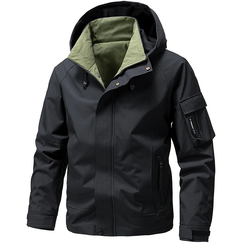 Men's three anti-punching jacket new jacket men's spring and fall fashion tide hooded workwear handsome casual versatile