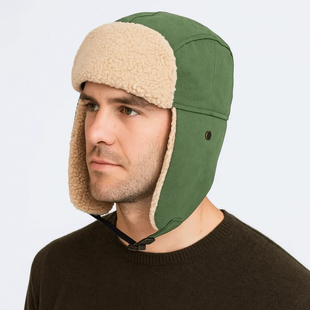 Simple Fleece Ear Protective Hat Windproof Thickened Earflap Hat Keep Warm Korean Style Lei Feng Cap Daily