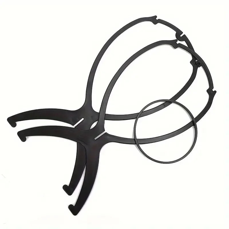 10pcs Wig Stand Durable Easy Assembly Wig Cap Holder Portable Plastic Hair Hat Displaying Stand Ideal for Home Salon Travel Use