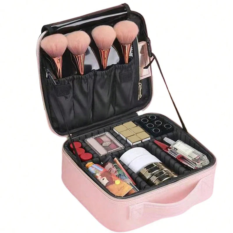 New Makeup Bag for Women Travel Waterproof Necessary Beauty Brush Embroidery Tool Storage Cosmetic Case Professional Makeup Box