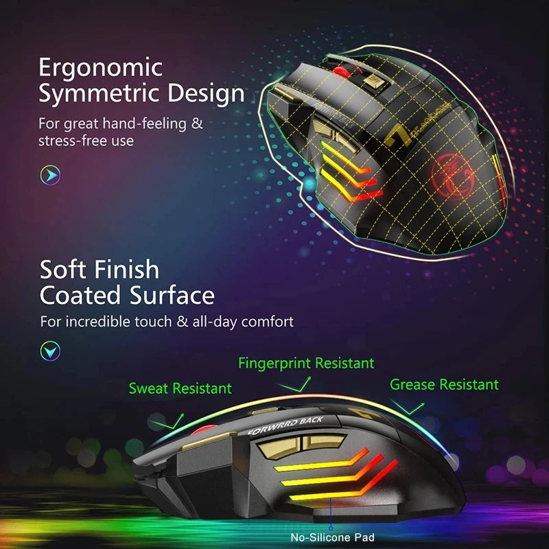 7 Buttons Rechargeable Wireless Mouse Gamer Gaming Mouse Ergonomic Computer Mice For Computer PC Gamer Mouse Laptop Accessories