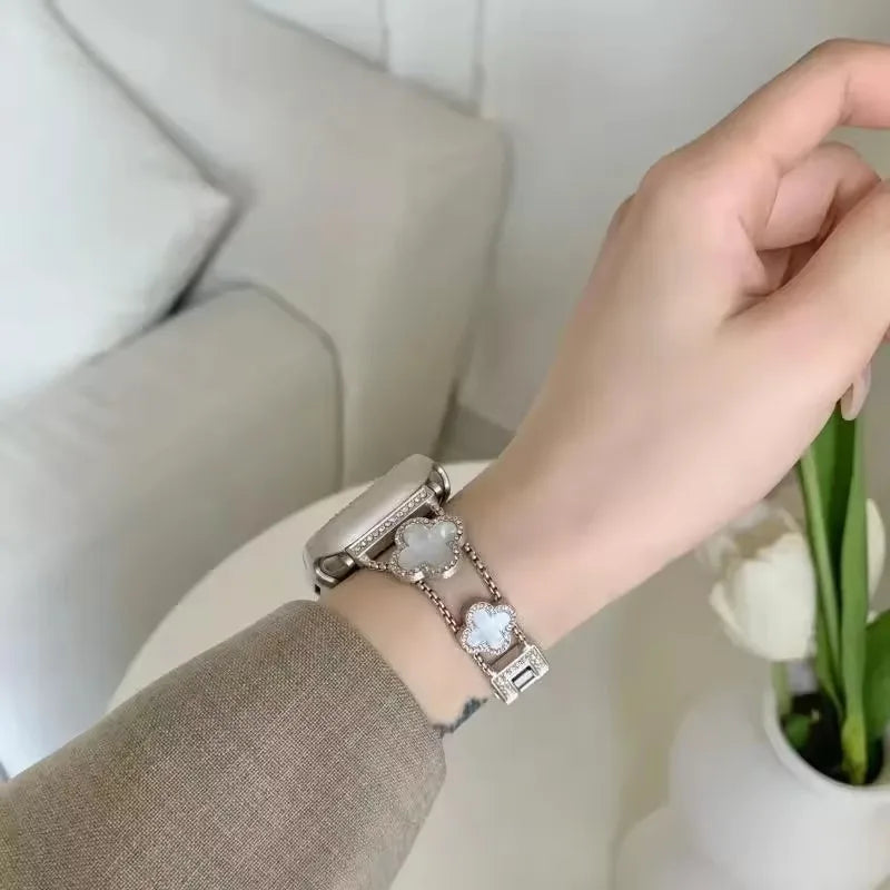 Diamond Band for Apple Watch Straps 40mm 42mm 41mm 38mm 46mm 44mm 45mm 49mm Metal Bracelet iWatch Ultra 2 series 10 8 9 se
