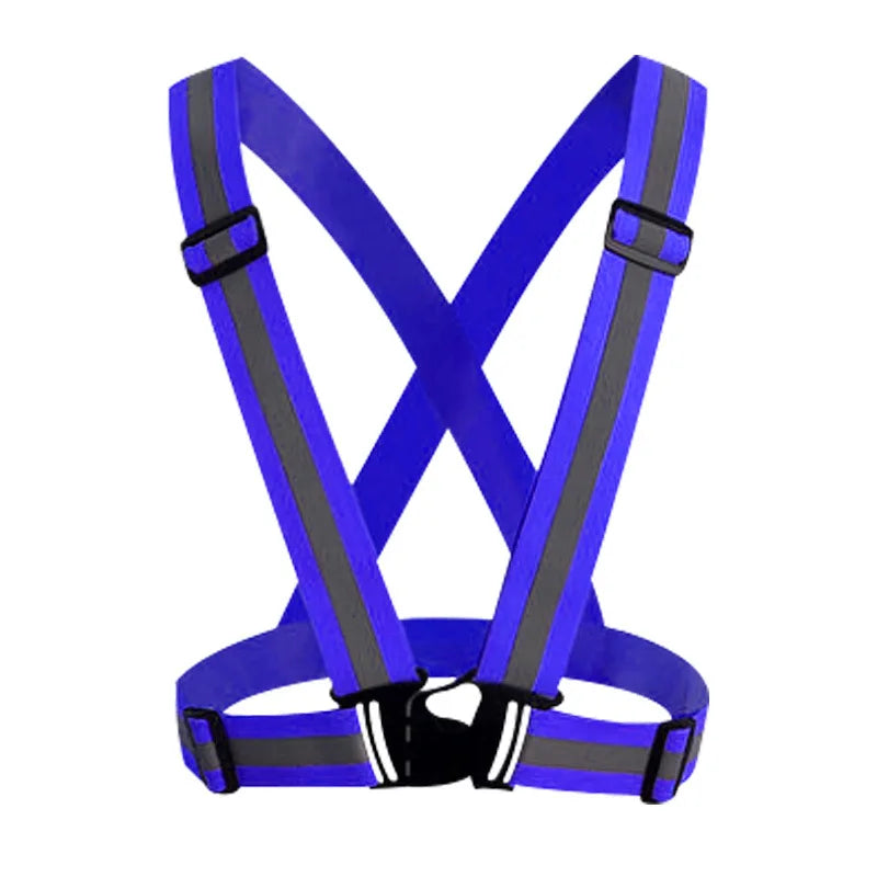 Reflective Traffic Labor Protection Construction Strap Night Running Sports Cycling Reflective Clothing Elastic Vest Fluorescent