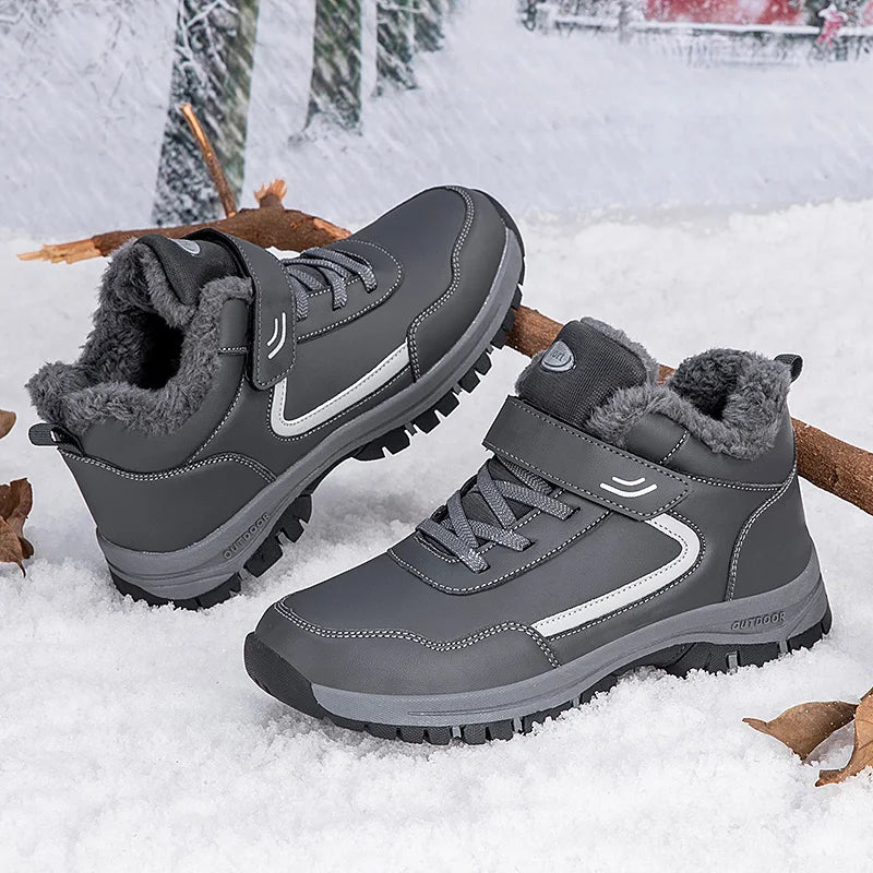 ELUVA Thermal Winter Boots for Men Waterproof Anti Slip Snow Boots Warm Outdoor Hiking Work Boots Non Slip Thermal Winter Shoes