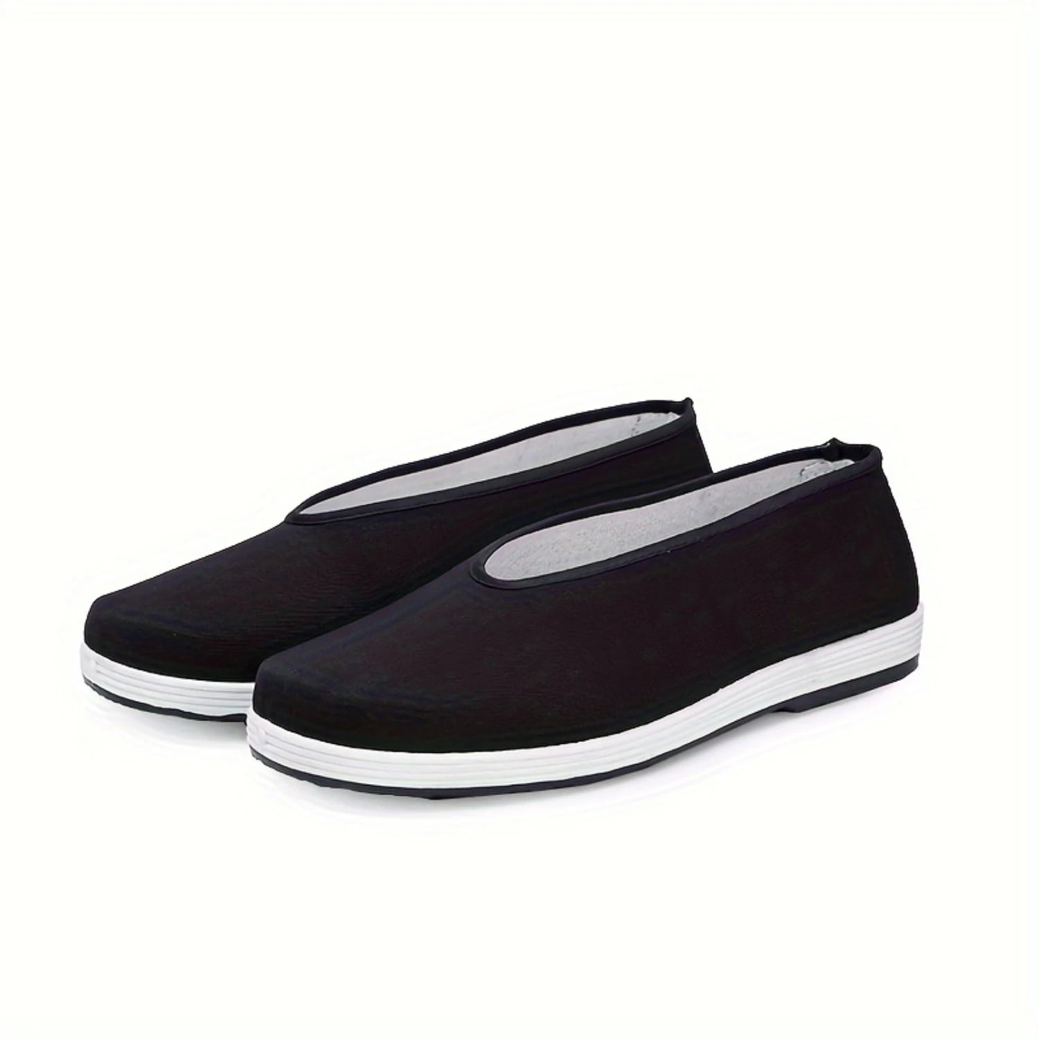 Authentic Suede Round Toe Low Top Casual Flats - Breathable, Lightweight, Slip-On Shoes for Outdoor Walking, Driving, Martial Ar