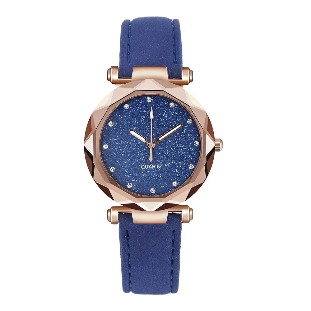 1/2PCS New Luxury Rhinestone Bracelet Watch Starry Sky Watches Ladies Wristwatch Relogio Feminino Reloj Mujer Montre Femme Clock