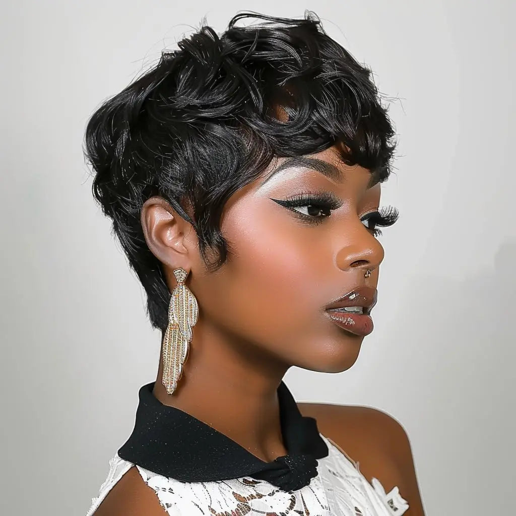 Curly Pixie Wig