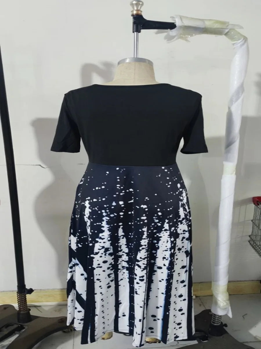 LW Women's Casual dresses short sleeve Pocket Design A Line Dress office Elegant Fashion maxi dress vestido Women's Clothing