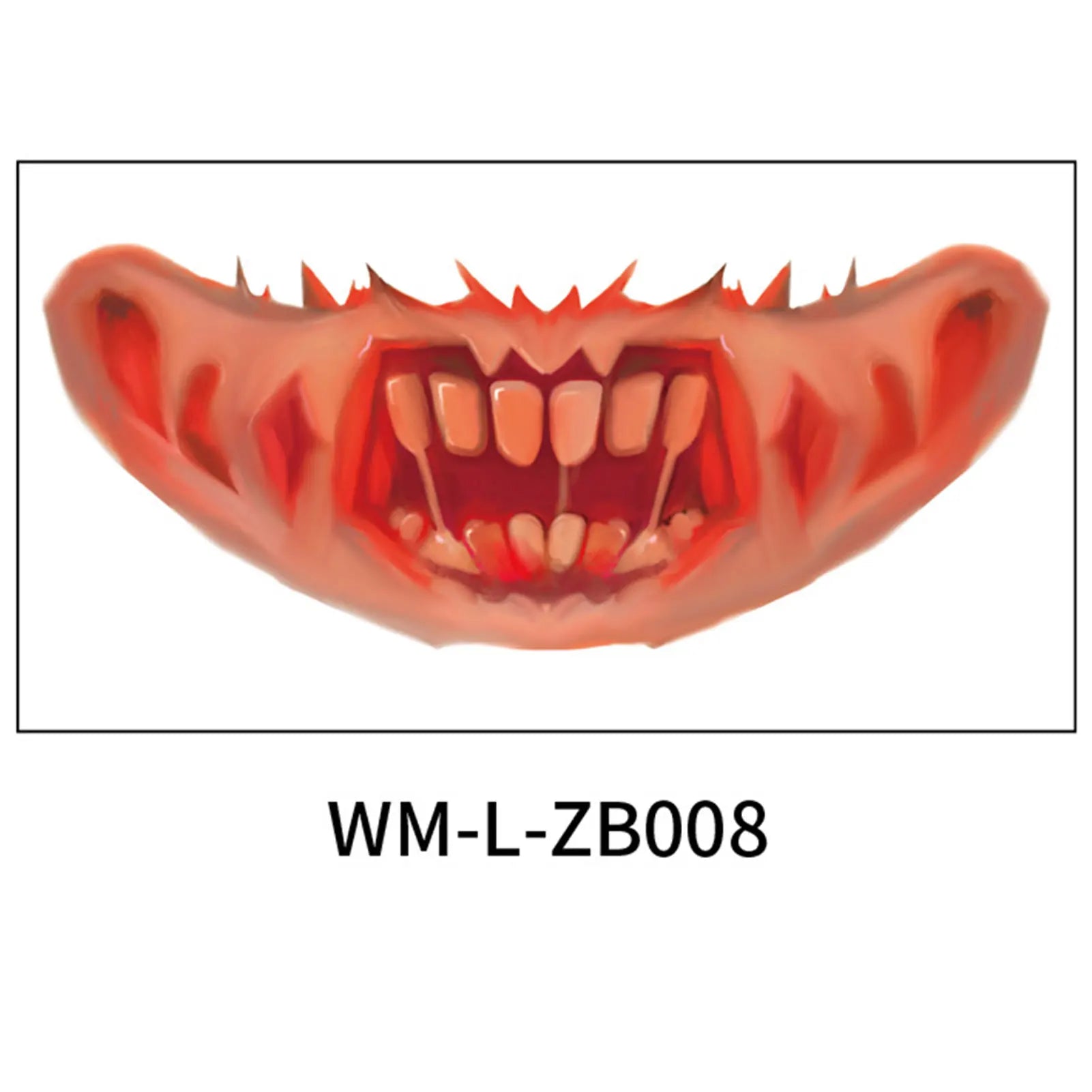 Halloween Mouth Tattoo Stickers 10PCS Scary Lip Fake Tattoos for Party Decoration DIY Horror Cosplay Makeup