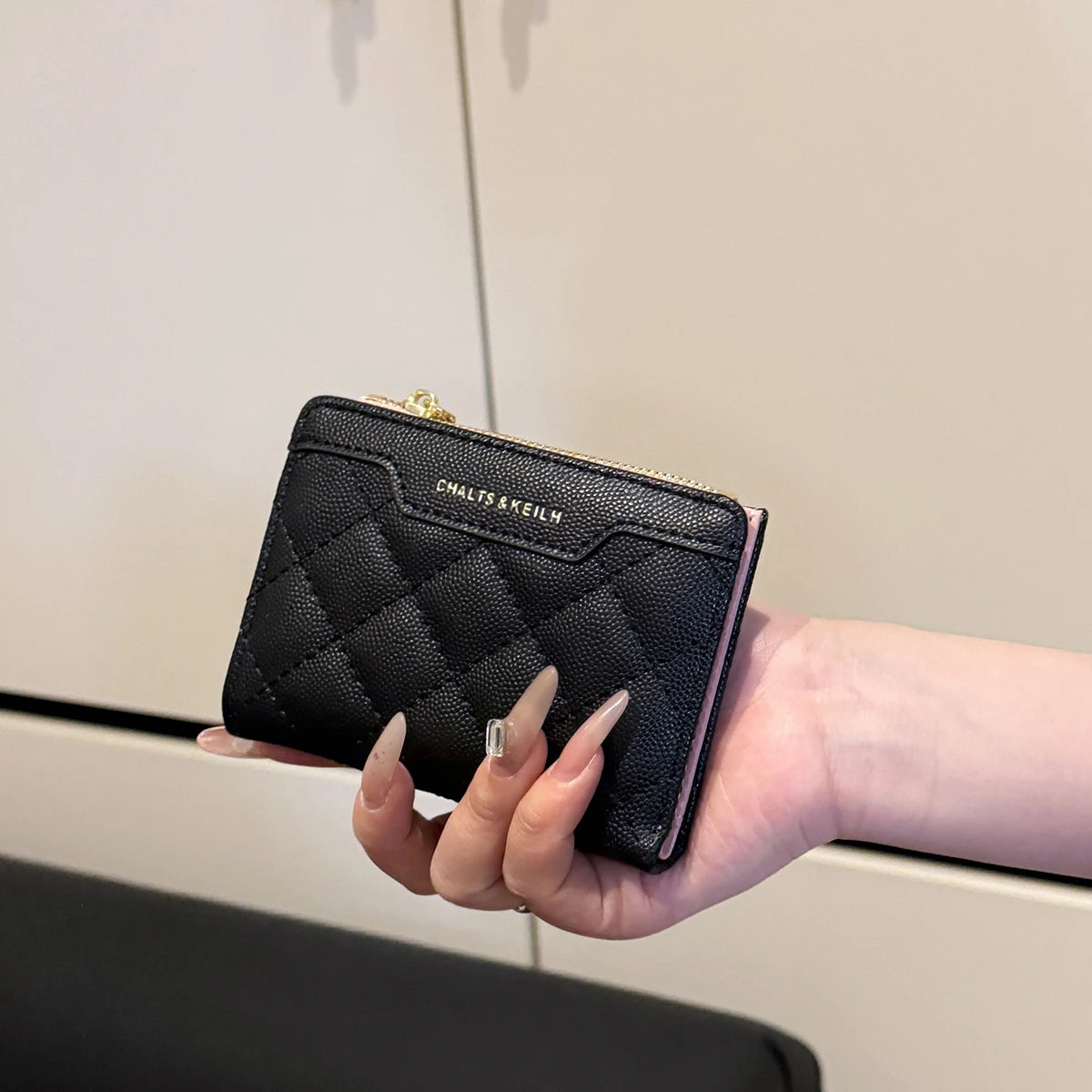 Carteras de diseño de lujo para mujer, tarjetero multifunción de piel sintética, cartera pequeña de mujer