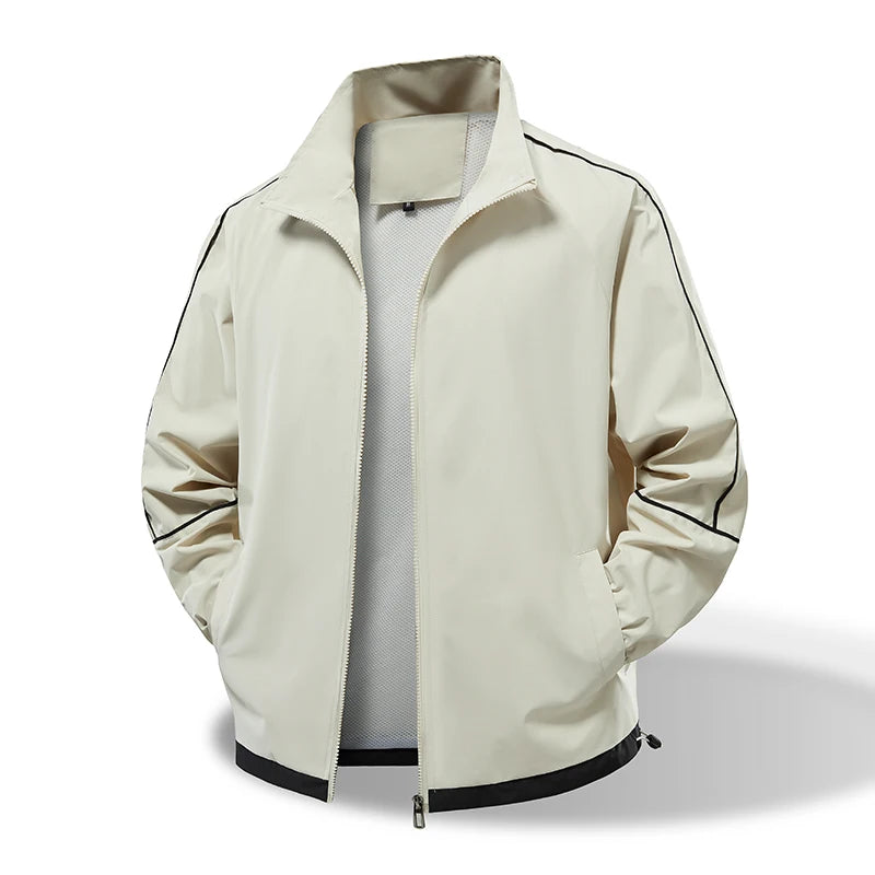 New Men's Jacket 2025 Spring Autumn Thin Windproof Jacket Men's Casual Mountaineering Camping Waterproof Coat Men Clothing