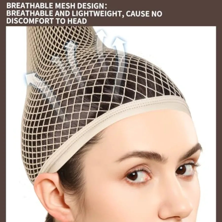 Wig Cap, Hair Net for Wigs, 30 CM Large Mesh Wig Cap for Long Hair for Women, Nylon Hair Net Non Slip for Halloween Rave Party
