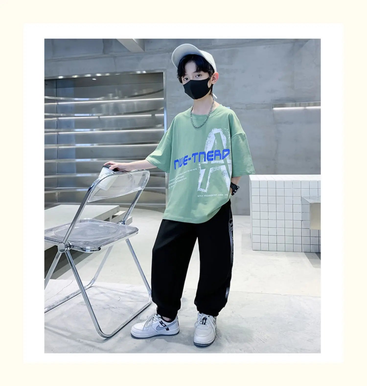 2025 summer Teenager Boys Clothes Casual Kids Tracksuit Child t shirt + Ankle-tied long pant 4 5 6 7 8 9 10 12 11 13 14 Year