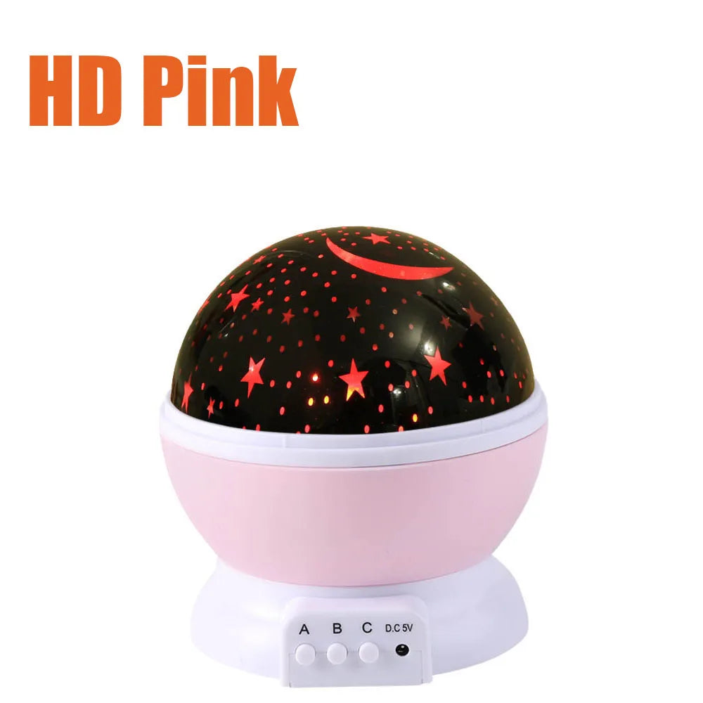 Star Night Light for Kids Nebula Star Projector Lamp 360 Degree Rotation 4 LED Bulbs 12 Light Color Changing with USB Cable Gift