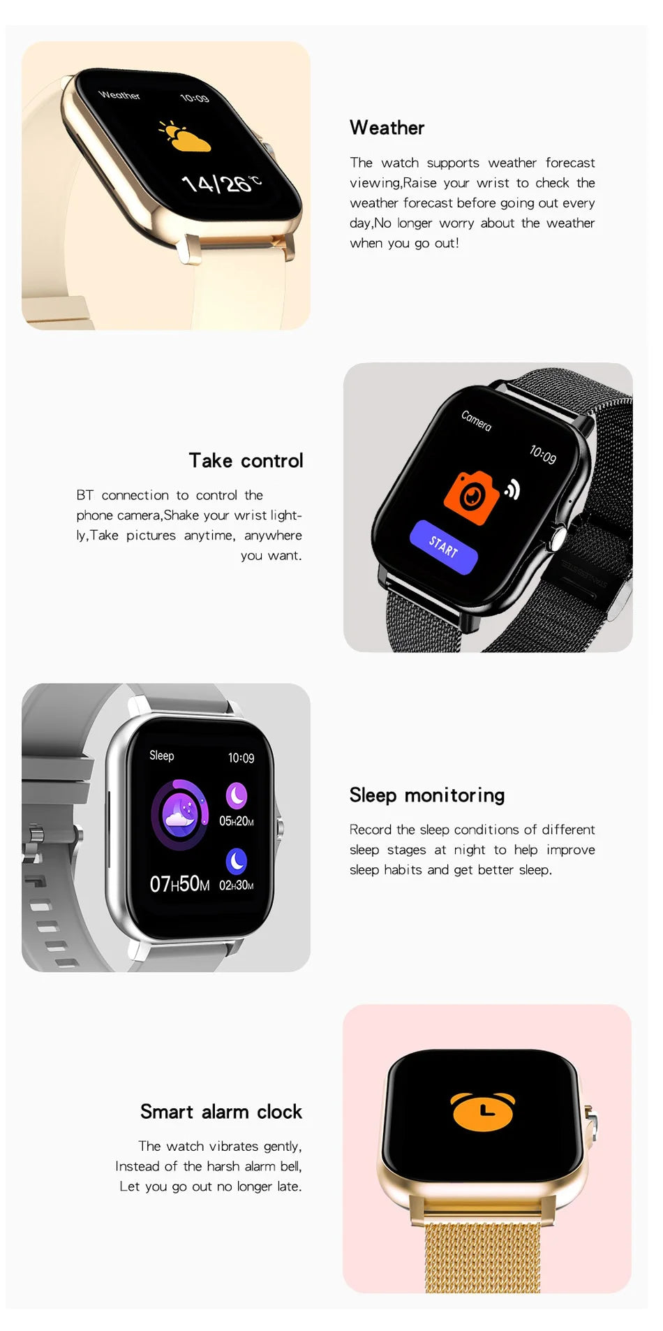 Smart Watch For Men Women Gift 1.44" Screen Full Touch Sports Fitness Watches Bluetooth Calls Digital Smartwatch Wristwatch