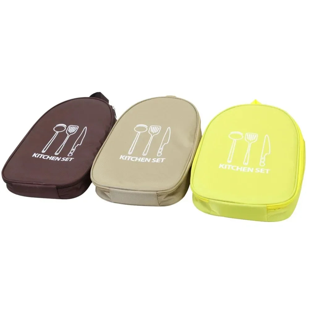 Bærbar utendørs camping kjøkkenutstyr oppbevaringspose piknikutstyr villmarksoverlevelsesutstyr slitesterkt husholdningsartikler isbøtte