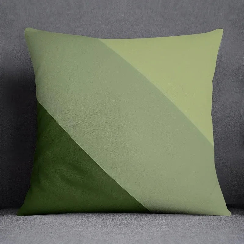 Green leaf pattern throw pillow cover home decoration office cushion cover bedroom living room sofa car cushion cover 45x45 cm