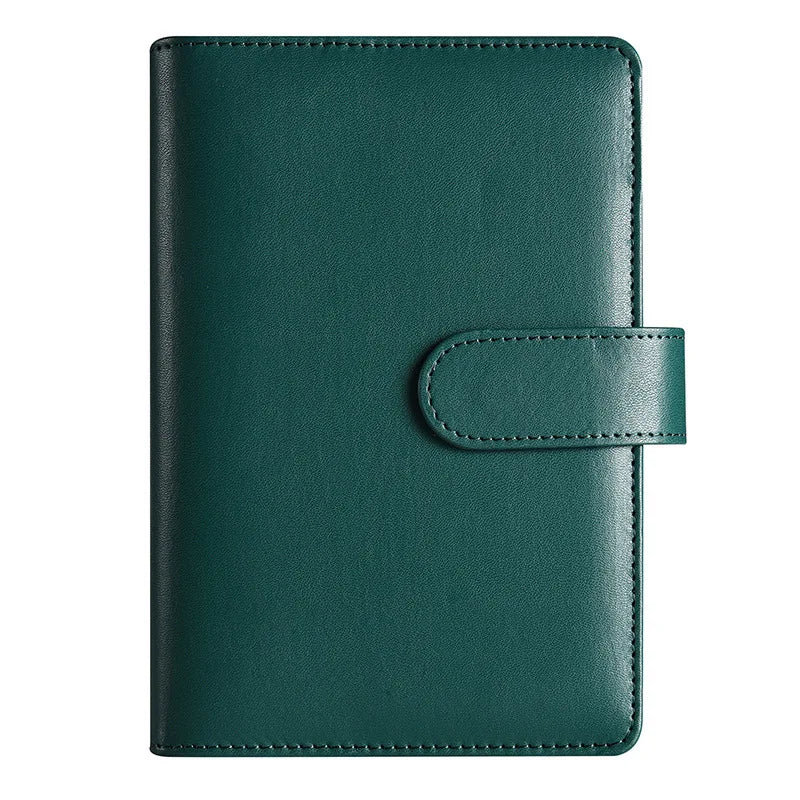 A5 A6 A7 Macaron Color 6 Ring Binder PU Clip-on Notebook Leather Loose Leaf Notebook Cover Notebooks Journal Kawaii Stationery