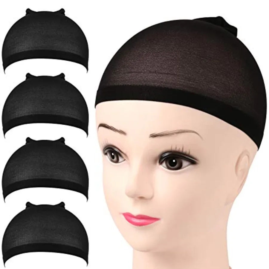 Wig Cap, s, 4 Pieces Stocking Wig Caps for Women Black