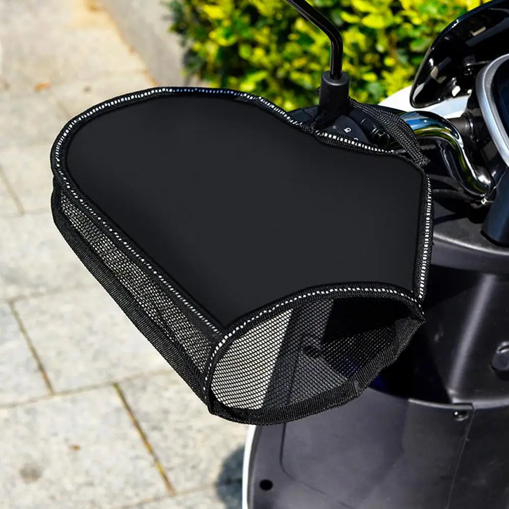 1pair Summer Motorcycle Handlebar Muffs Sun Protection Gloves Breathable Waterproof Oxford Cloth Mesh Riding Gloves