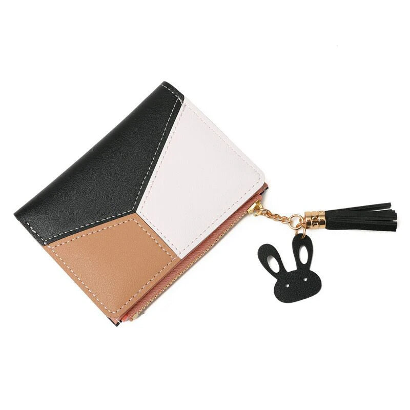 Cartera de mujer de marca de lujo hecha de piel sintética Tarjetero femenino Monederos portátiles para mujer Pequeños monederos con cremallera Regalo para niña