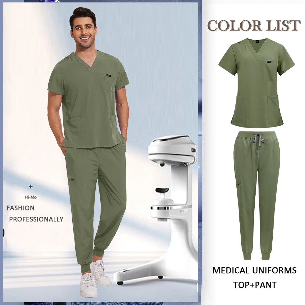 Wholesale Operating Room Workwear Hospital Work Wear Medical Uniform Pet Shop Pharmacy Lab Clothes Scrubs Set Nurse Surgery Suit