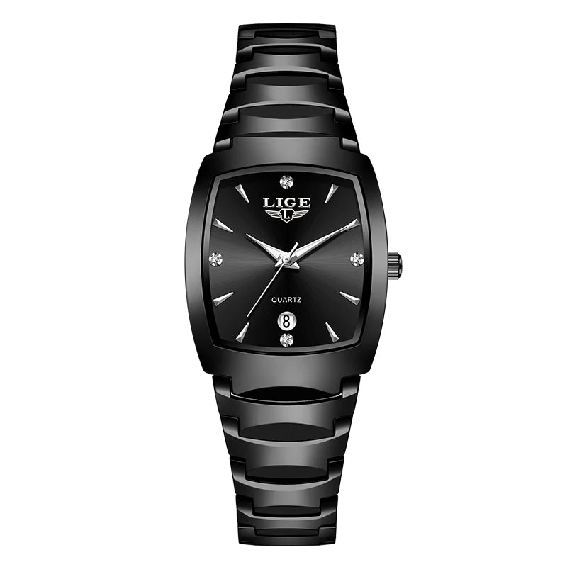 LIGE NEW Women Watches Business Luxury Ladies Fashion Quartz Watch Simple Stainless Steel Clock Watch for Women Relogio Feminino