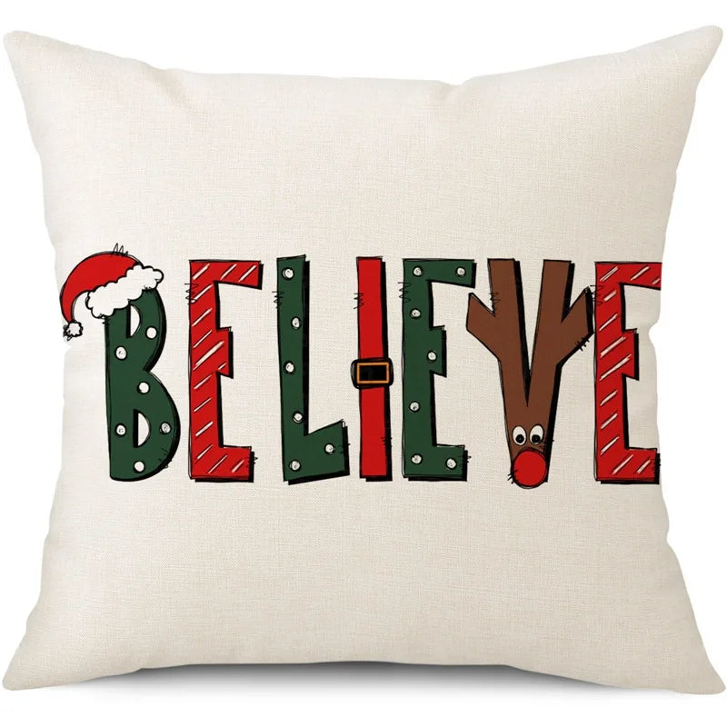 Funda de cojín Feliz Navidad – Encanto festivo para tu hogar