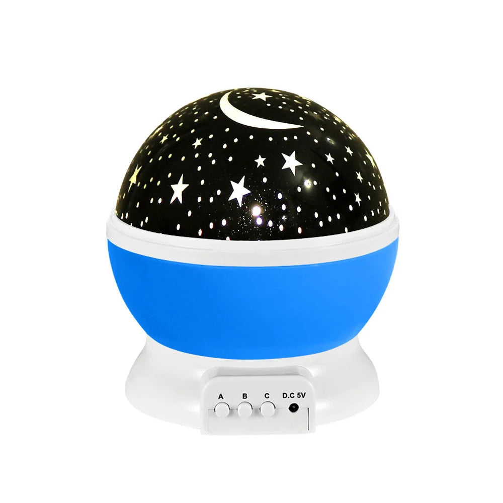 Star Night Light for Kids Nebula Star Projector Lamp 360 Degree Rotation 4 LED Bulbs 12 Light Color Changing with USB Cable Gift