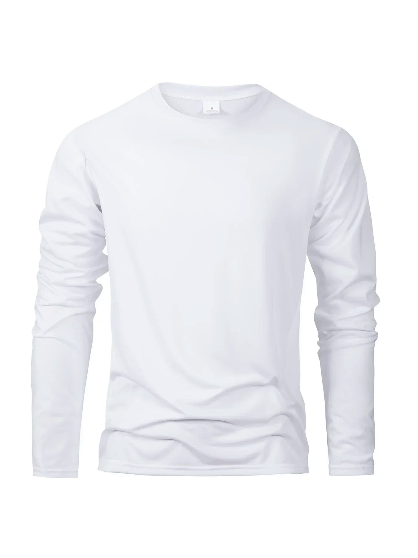 Men's Shirts Simplicity Solid Color Long Sleeve T-shirt Fashion Breathable Casual O-neck Unisex Tops Fitness Run Sports Pullover