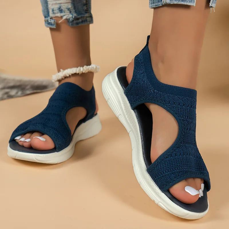 Zapatos de mujer Sandalias deportivas informales de verano cómodas Sandalias de cuña para mujer Sandalias de plataforma para mujer Sandalias romanas Tallas grandes