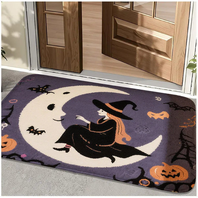 Drip blood element door mat, bedroom anti slip foot mat, shower room small carpet, absorbent foot mat, machine washable