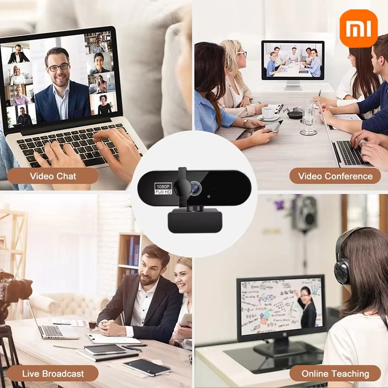 Xiaomi 8K strømmekamera 2K autofokus full HD USB-webkamera 1080P 60FPS med mikrofon PC bærbar PC videoopptakskamera 2025